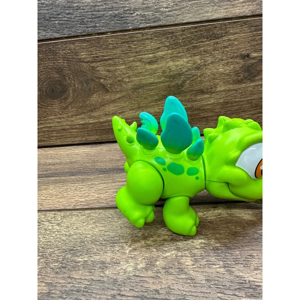 ZURU Smashers‎ Junior Vibrant Green Dragon Dinosaur Toy Figure with Teal Spikes